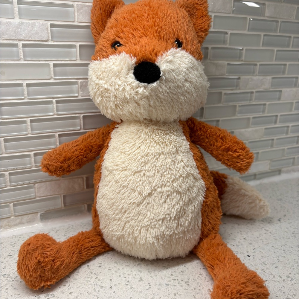 Jellycat Peanut Fox Retired Plush 12" Rare HTF Orange And Cream